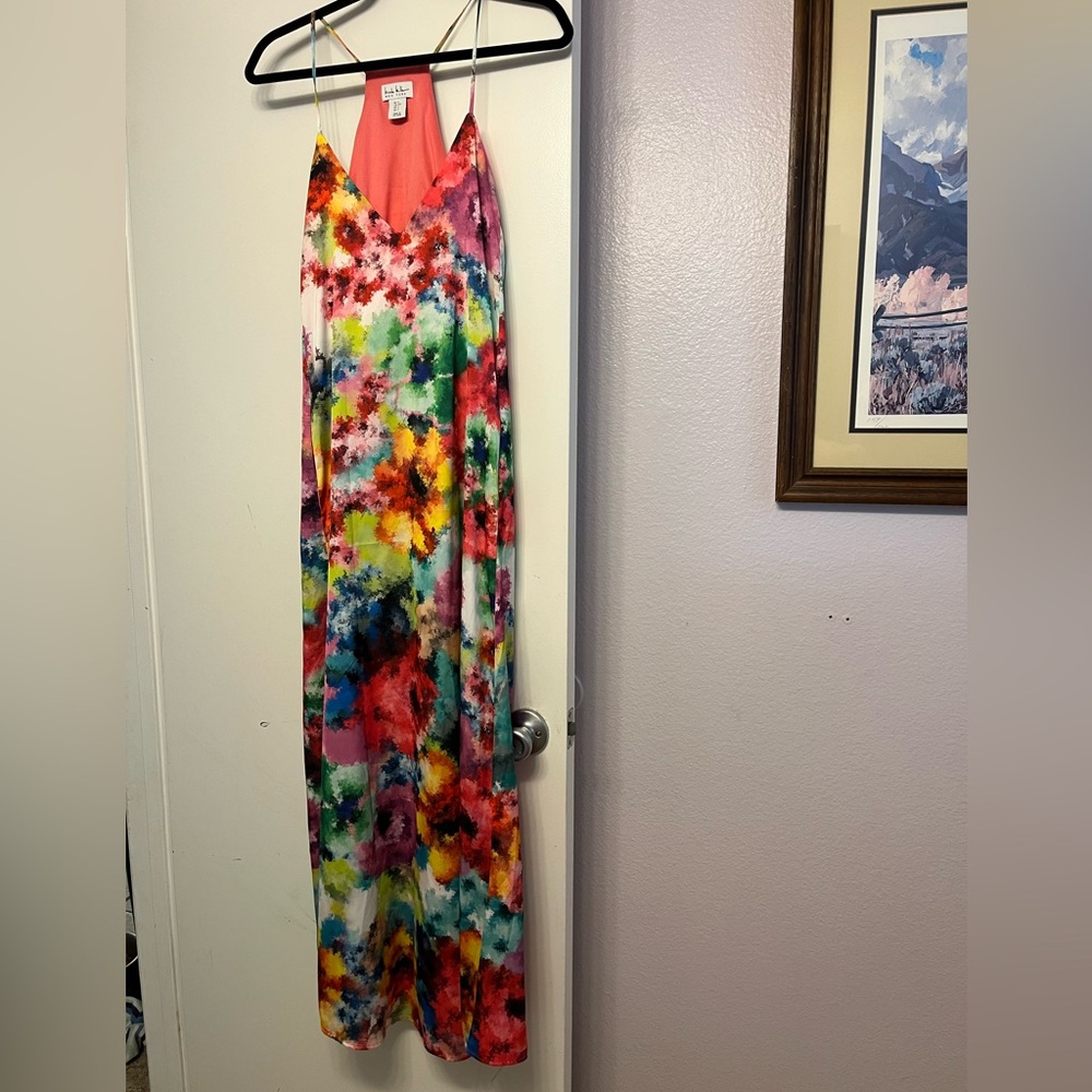 Nicole Miller Multicolor Abstract Dress NWT 18-20 PTP - Picture 3 of 9
